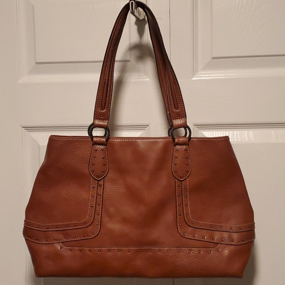 Nine West Leather Satchel - Brown - Picture 2 of 6
